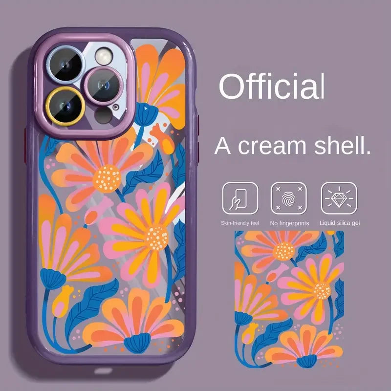 2025 Customizable TPU Mobile Phone Case for iPhone 17/16/15 Plus Meteorite Texture Large Holes Ins Style UV Painting Ins Style