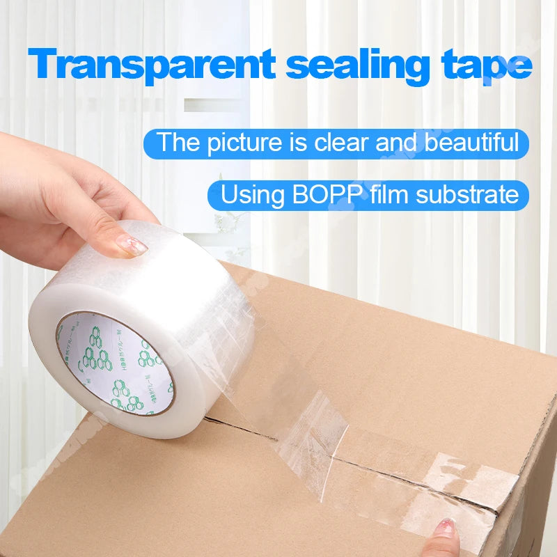 Heavy Duty Clear Packaging Tape, Strong Adhesive, Waterproof, for Carton Sealing & Industrial Use Ideal for Packaging