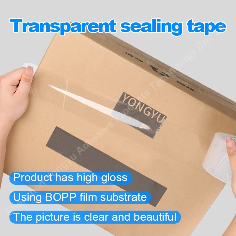 Heavy Duty Clear Packaging Tape, Strong Adhesive, Waterproof, for Carton Sealing & Industrial Use Ideal for Packaging