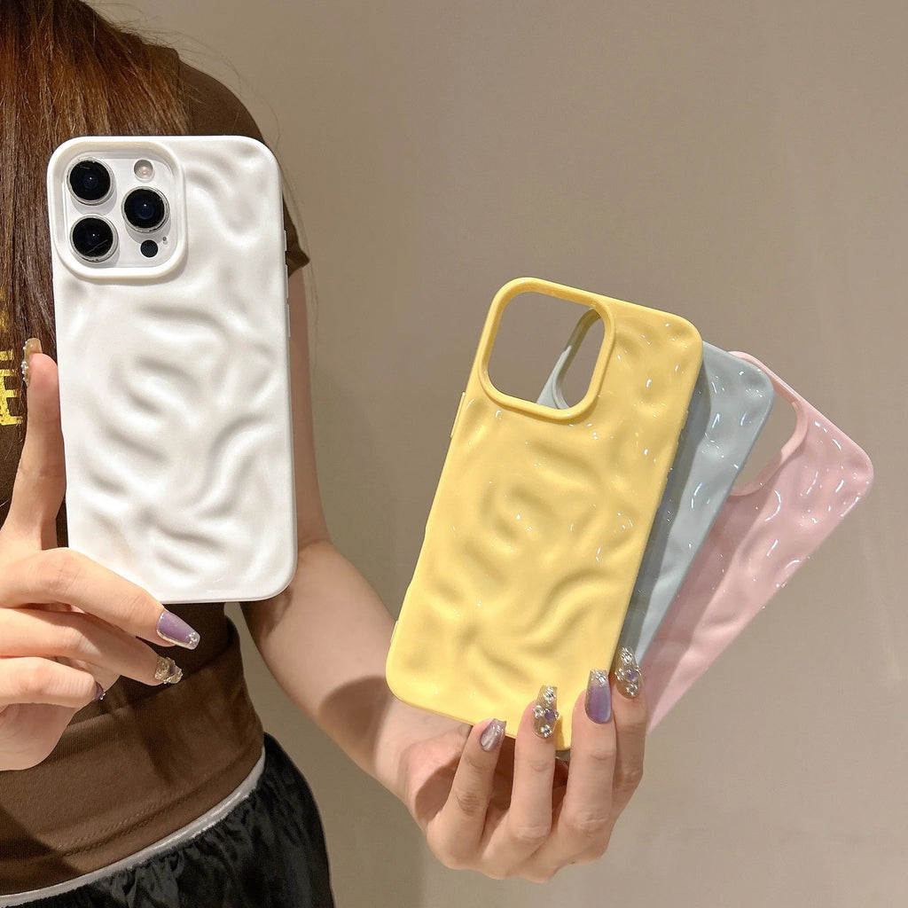 2025 Customizable TPU Mobile Phone Case for iPhone 17/16/15 Plus Meteorite Texture Large Holes Ins Style UV Painting Ins Style