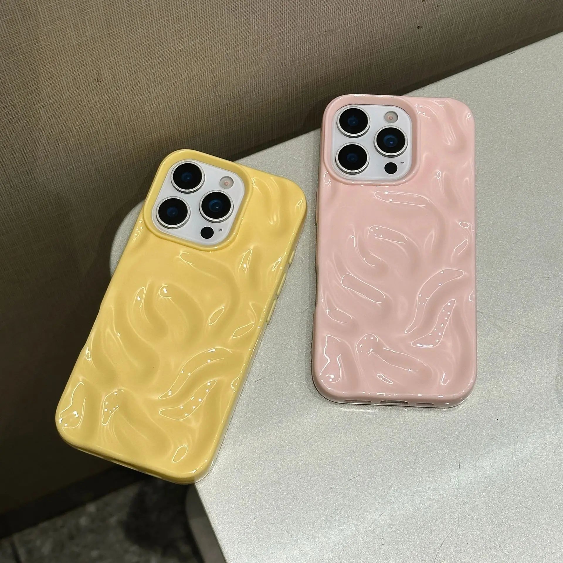 2025 Customizable TPU Mobile Phone Case for iPhone 17/16/15 Plus Meteorite Texture Large Holes Ins Style UV Painting Ins Style