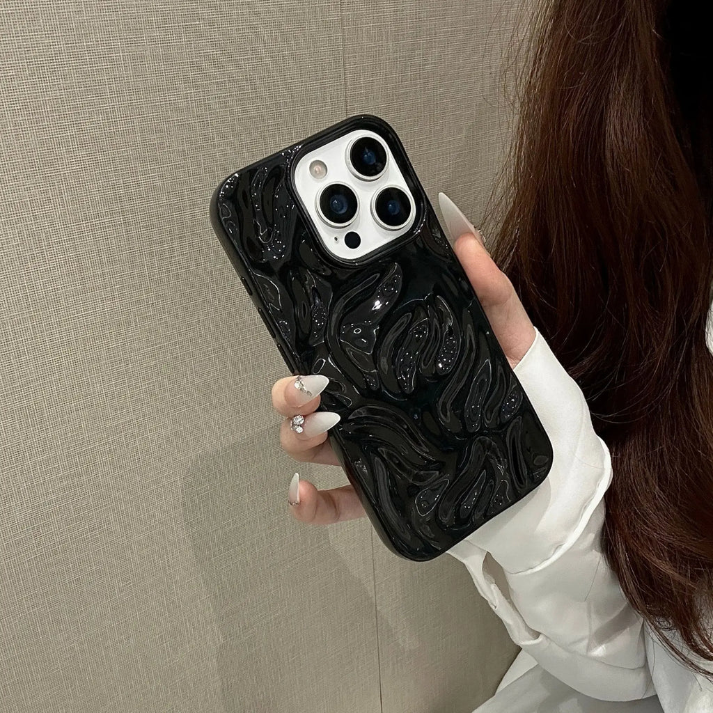 2025 Customizable TPU Mobile Phone Case for iPhone 17/16/15 Plus Meteorite Texture Large Holes Ins Style UV Painting Ins Style