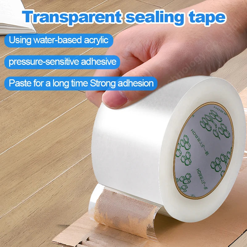 Heavy Duty Clear Packaging Tape, Strong Adhesive, Waterproof, for Carton Sealing & Industrial Use Ideal for Packaging