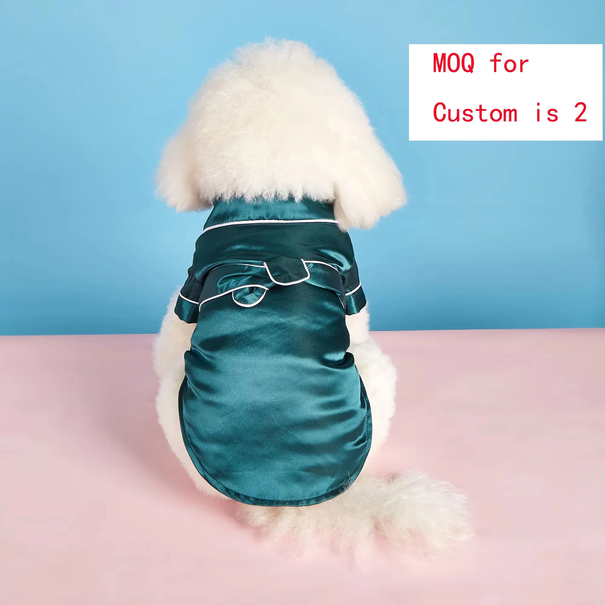 Pet Supplies Designer Simply Big Dog Sleepwear Clothing Puppy Cat Shirt Costume Soft Silk Lapel Two-Legged Dog Pajamas