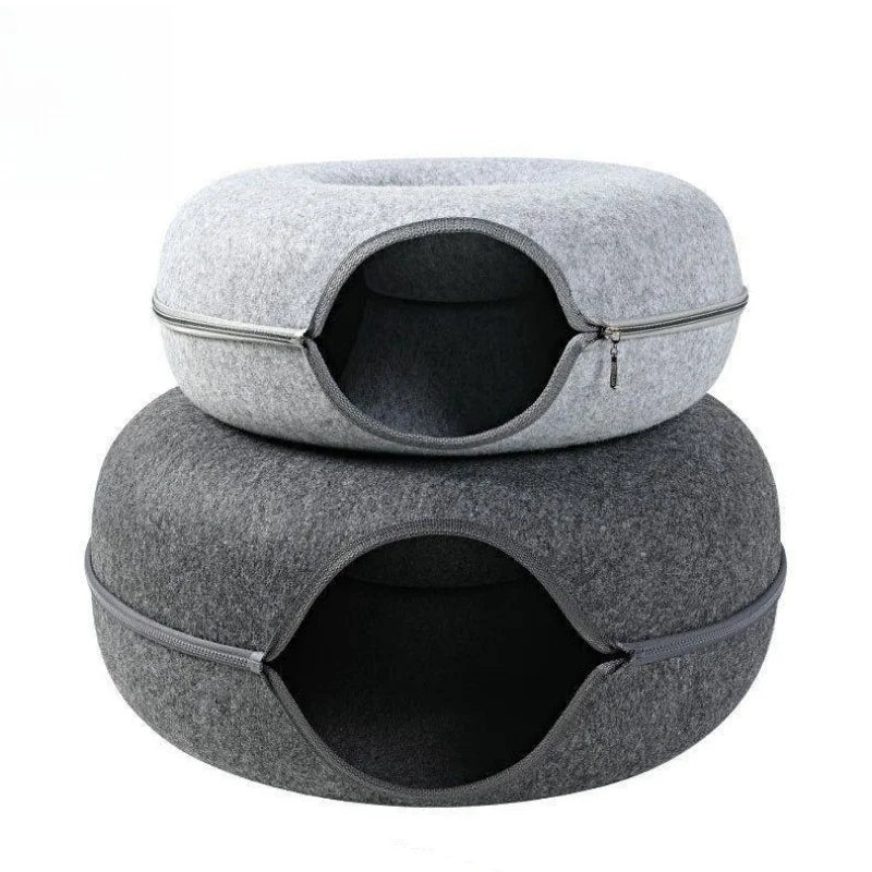 Washable Felt Cats House Basket Breathable Egg-Type Mat for Small Dog Puppy Funny Pet Toy Cat Tunnel Cave Beds Nest Pet Supplies