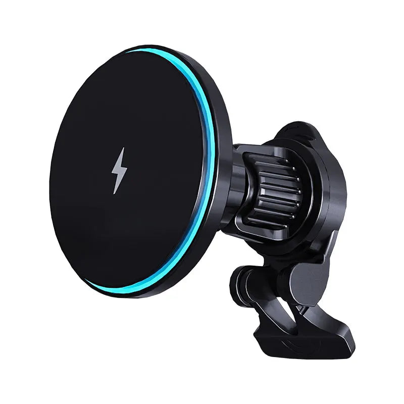 Custom ABS Mobile Phone Holder Smart QC3.0 PD 3.0 15W Fast Car Magnet Charger Wireless Charging Magnetic Car Wireless Charger