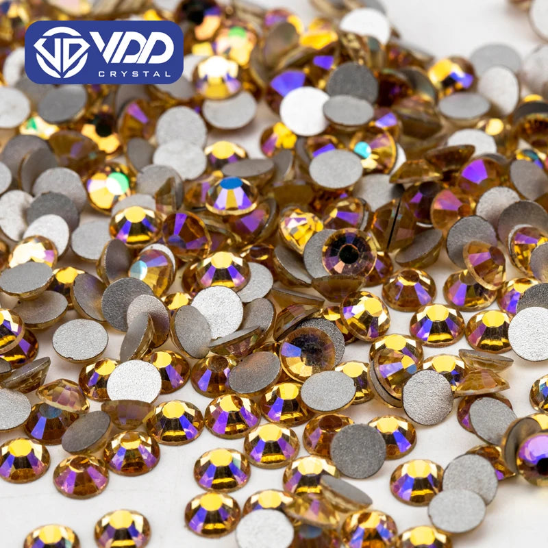 VDD 123 Gloaming SS4-SS30 Glass Rhinestones Crystal Flatback Strass Diamond Glitter Stones for DIY Nail Art Crafts Decorations