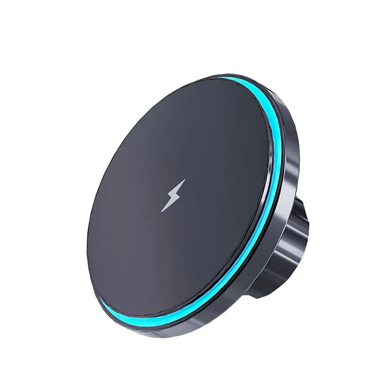 Custom ABS Mobile Phone Holder Smart QC3.0 PD 3.0 15W Fast Car Magnet Charger Wireless Charging Magnetic Car Wireless Charger