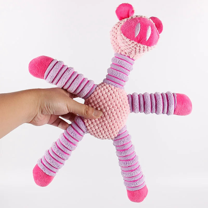 Elephant Pet Plush Squeaky Dog Toy Fun Soft Puppy Dog Chew Toy Interactive Bite Resistant Pet Supplies Animal Design Dog Toy Cat
