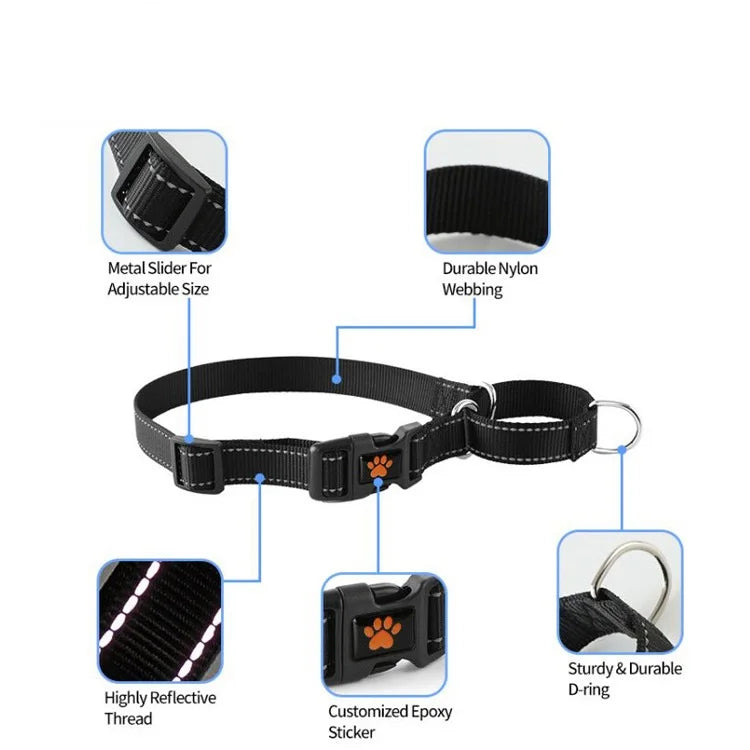 Pet Supplies Adjustable P Training Anti-riot Dog Outdoor Walking  Nylon Collar Accessories