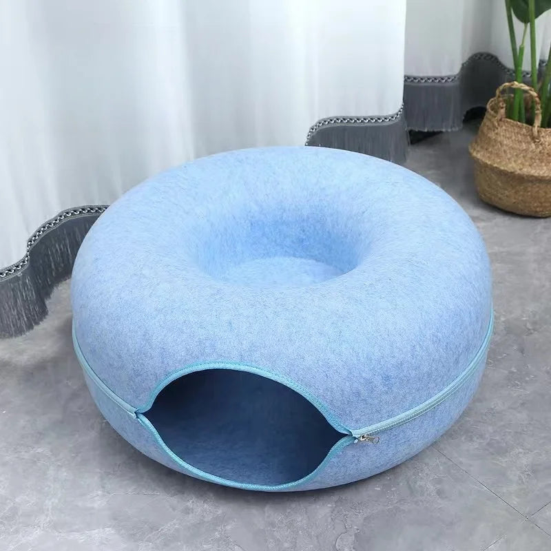 Washable Felt Cats House Basket Breathable Egg-Type Mat for Small Dog Puppy Funny Pet Toy Cat Tunnel Cave Beds Nest Pet Supplies