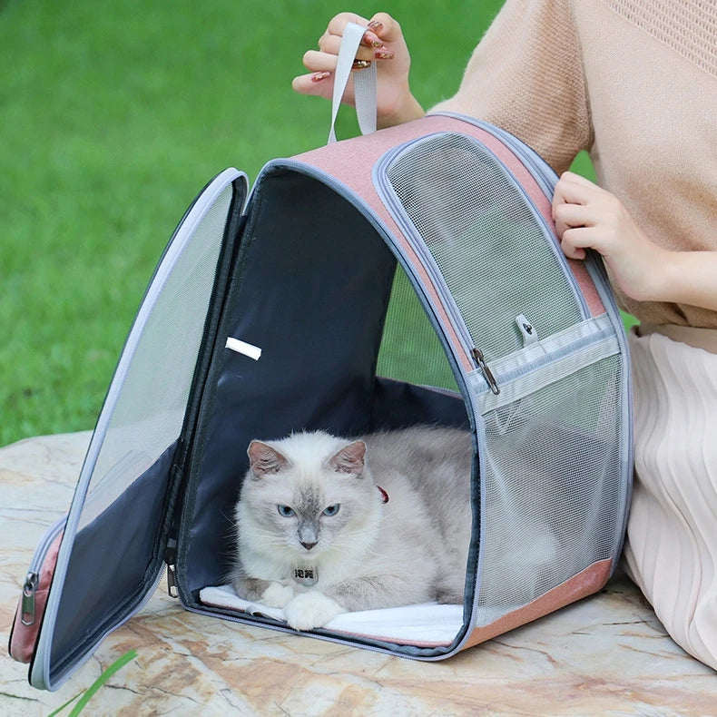 Factory Price Pet Carrier Cat Dog Backpack Breathable Cat Travel Outdoor Shoulder Bag Bird Rabbit Carrying Pet Supplies