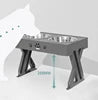 High Quality Pet Supplies Adjustable Stainless Steel High Capacity Pet Feeder Non-slip Dog Bowl Double Bowl Pet Food Bowls