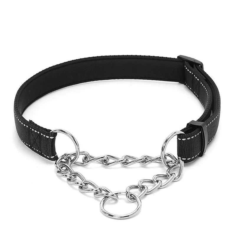 Pet Supplies Nylon Reflective Dog Training Accompanying Soft Dog Necklace P Chain Outdoor Walking Accessories
