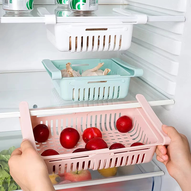Fridge Organizer Storage Box Creative Multifunctional Refrigerator Drawer for Fruit Egg Food Plastic Storage Container Shelf
